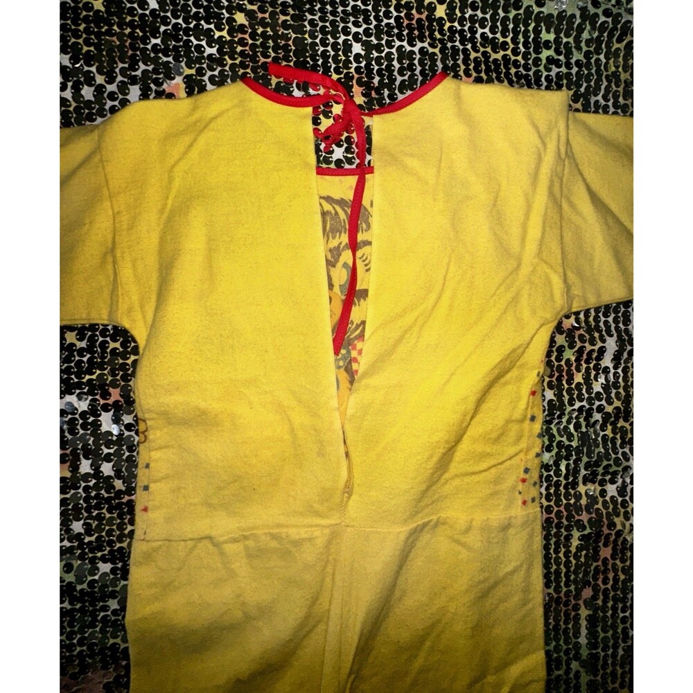 True Vintage 1960’s Child’s Halloween Costume Ben Cooper Teddy Bear Yellow - Picture 5 of 13